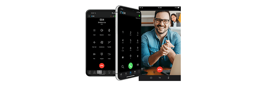 &eacute;cran de l&rsquo;interface sur smartphone de l&rsquo;application de t&eacute;l&eacute;phonie VOIP 3CX de l&rsquo;entreprise Saphico experte en solutions IT